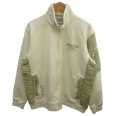 アヴィレックス AVIREX トラックジャケット ブルゾン  ジャージ切替 ロゴ 2XL 大きいサイズ 白 ホワイト ベージュ 6113417 /SH ■GY19