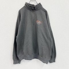 GILDAN　ギルダン　SUBARU　MERRELL　ハーフジップスウェット/トレーナー　4連プリント　灰色　グレー　XLサイズ　古着　トップス メンズ コットン ポリエステル【値引き交渉OK！】
