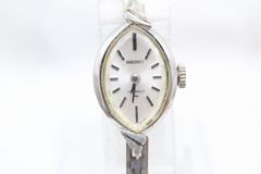 【W324-4】動作品 SEIKO セイコー 17石 2針 手巻き ブレスレットウォッチ 腕時計 機械式 11-7151 レディース