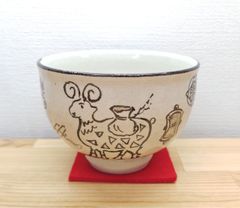 逢絢亭・中古品】茶道具 水指 京焼 乾山写 竹の絵 竜谷窯 宮川香雲 共