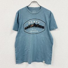 Legacy Casual Apparel　半袖プリントTシャツ　カナダ　BANFF　アーチプリント　青　ブルー　Lサイズ　古着　カットソー トップス メンズ コットン【値引き交渉OK！】
