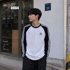 M アディダス オリジナルス アディカラー 3-ストライプ ロングスリーブ ラグラン Tシャツ