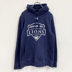 UNDER ARMOUR　アンダーアーマー　スウェットパーカー/フーディー　紺　ネイビー　Mサイズ　古着　トップス メンズ ポリエステル【値引き交渉OK！】