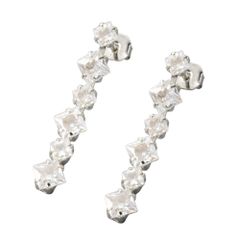 【シルバー×ピアス】[Cream dot. クリームドット公式] ピアス レディース   ニッケルフリー スタッド ひし形 ビジュー 揺れる  
