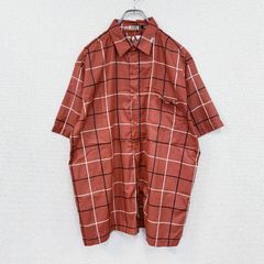 00s　Ecko conplex　エコーコンプレックス　半袖シャツ　ヴィンテージ　チェック柄　赤　レッド　Lサイズ　古着　トップス メンズ ポリエステル【値引き交渉OK！】