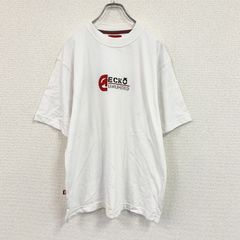 ECKO UNLTD.　エコーアンリミテッド　半袖プリントTシャツ　刺繍ロゴ　ワンポイント　白　ホワイト　Lサイズ　古着　カットソー トップス メンズ コットン【値引き交渉OK！】