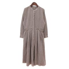 ティアクラッセ Tiaclasse ワンピース ロング 長袖 フェイクスエード 13 XL 茶 ブラウン /MN