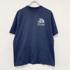 NONFICTION　ノンフィクション　半袖プリントTシャツ　STAFF　紺　ネイビー　Mサイズ　古着　カットソー トップス メンズ コットン【値引き交渉OK！】
