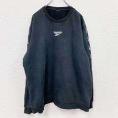 Reebok　リーボック　スウェット/トレーナー　黒　ブラック スウェットトップス メンズ 古着　【値引き交渉OK！】