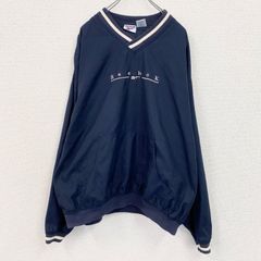 90s　Reebok　リーボック　プルオーバージャケット　ヴィンテージ　紺　ネイビー　Lサイズ　古着　メンズ ナイロン ポリエステル【値引き交渉OK！】