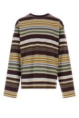 【新品・最安値】DRIES VAN NOTEN ドリスヴァンノッテン 03375-HEMBER 4605 M.K.LS.T-SHIRT BURGUNDY 正規品 Tシャツ 2620211644605 358