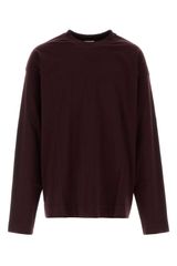 【新品・最安値】DRIES VAN NOTEN ドリスヴァンノッテン 03360-HEGLAND 4603 M.K.LS.T-SHIRT BURGUNDY 正規品 Tシャツ 2620211084603 358