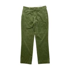 USA 古着 Polo by Ralph Lauren ポロ ラルフローレン コットン 太畝 コーデュロイ スラックス パンツ オリーブ W34 L32 CI0328