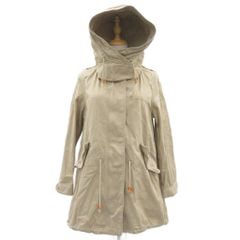 アダムエロペ Adam et Rope' マウンテンパーカー ミリタリージャケット 上着 38 ベージュ ロング丈 /HO17 ■GY99