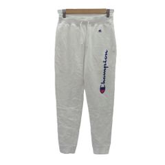 チャンピオン CHAMPION スウエットパンツ ジョガーパンツ S オフホワイト ロゴプリント イージー ロング丈 /HO26 ■GY12