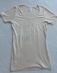 新品 韓国製 高級 テンセル 半袖 ラウンドネック Long Tシャツ