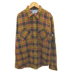 ガイジンメイド GAIJIN MADE シャツ ブラウス チェック柄 長袖 胸ポケット 赤 レッド 黄色 イエロー 3 /MD ■GY12