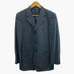 カルバンクライン CALVIN KLEIN ジャケット 上着 ウール 36 ダークグレー 無地 シングルブレスト 長袖 /KK ■GY74