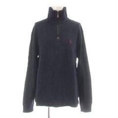 ポロ バイ ラルフローレン Polo by Ralph Lauren トレーナー ハーフジップ S リブ 紺 ネイビー ハイネック ロゴ 長袖 MNBLKNIM1D00015 /AP ■GY18