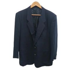 クリスチャンディオール Christian Dior テーラードジャケット 上着 ノーベント ダークネイビー /KK ■GY18