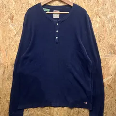 Levi's ヘンリーネック サーマル 長袖Tシャツ ネイビー XL リーバイス Levi's ヘンリーネック ワッフル サーマル ロンT