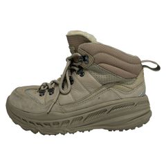 UGG(アグ) ショートブーツ 25.5 レディース ハイカー ウェザー 1112367 ベージュ 厚底 レザー、ムートン