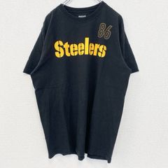 Reebok　リーボック　半袖プリントTシャツ　ピッツバーグ・スティーラーズ　WARD　86　ブラック　XLサイズ　古着　カットソー トップス メンズ【値引き交渉OK！】