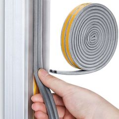 隙間テープ防音テープ全長6mドア防音隙間テープ窓隙間テープドア隙間防音防寒防虫花粉対策D型防風空調効率向上(グレー)