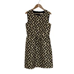 REDValentino レッドヴァレンティノ フラワーレオパードプリント ノースリーブ ミニドレス ワンピース サイズ40 ベージュ レディース 春 夏 秋 冬 中古 古着 USED 美品