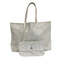 GOYARD ゴヤール サンルイPM トートバッグ PIR020086 ホワイト レディース中古 古着 USED
