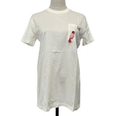 PRADA プラダ 19年製 バード ポケット Tシャツ S ホワイト レディース 春 夏 中古 古着 USED 良品