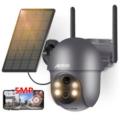 【500万超高画素・完全無線・4灯カラー暗視撮影】ANRAN監視カメラ屋外ソーラー防犯カメラワイヤレス屋外ソーラー5MP超高画素電源