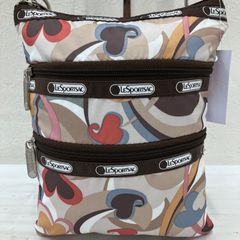 2212 LeSportsac レスポートサック モカブラックハートエンブロイ