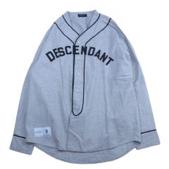 DESCENDANT ディセンダント BASEBALL LS SHIRT ベースボール 長袖 シャツ グレー系 3【中古】