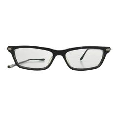 CHROME HEARTS クロムハーツ（原本無） CORNHAULASS-A スクエア クロステンプル アイウェア メガネ ブラック系【中古】
