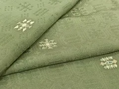 平和屋着物▽上質な小紋　単衣　幾何学文様　正絹　逸品　AABM3515jh