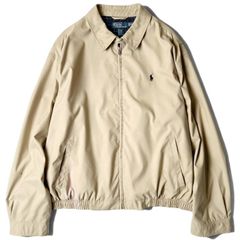 90s POLO RALPH LAUREN スムース 素材 スイングトップ ジャケット XXL / 90年代 オールド ポロ ラルフローレン ベージュ ライナー付き