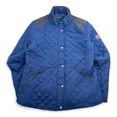 LAUREN Ralph Lauren ラルフローレン キルティングジャケット ブルー 古着 L 2604-0205