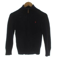 ポロ バイ ラルフローレン Polo by Ralph Lauren ニットジャケット ジャンパー コットン 長袖 ロゴ 140 紺 ネイビー /GG