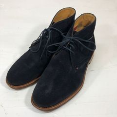 ポールスミス チャッカブーツ スエード プレーントゥ ダークネイビー メンズ UK6 Paul smith 約24.5cm【AFD9-2】