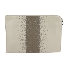 BOTTEGAVENETA ボッテガヴェネタ セカンドバッグ 472578 レザー トープ系 グレー イントレチャート クラッチバッグ ポーチ ドキュメントケース 書類かばん ハンドバッグ タブレットケース ipad パソコンケース