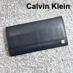 Calvin Klein カルバンクライン 長財布 ウォレット ネイビー レザー ck