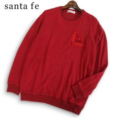 santa fe サンタフェ 秋冬 ロゴ刺繍★ ニット セーター  Sz.50　メンズ 大きいサイズ