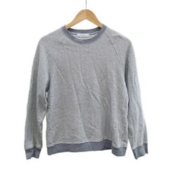 グリーンレーベルリラクシング ユナイテッドアローズ green label relaxing スウェット ヘリンボーン柄 ラウンドネック S グレー 長袖 /NP ■GY70