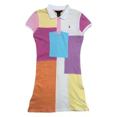 POLO RALPH LAUREN ガールズ パステル パッチワーク ONE PIECE L