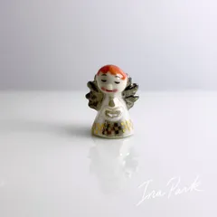 艶々キラキラな天使のフェーブ　フェーヴ　フランス製　ミニチュア　陶器　雑貨