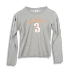 アディダス (WOMEN - S) コットン ミッド ロゴ 長袖 Tシャツ