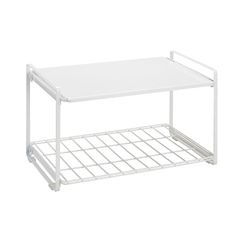 【新品】 Belca(ベルカ) キッチン棚 トースターラック ハイタイプ 幅41.3×奥行26.5×高さ24.3cm ホワイト キッチン収納 レンジラック 家電ラック 工具不要 TRH-W