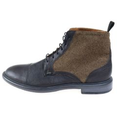 Paul Smith (ポールスミス) レースアップ レザー ウール ハイカットブーツ 8 ブラウン