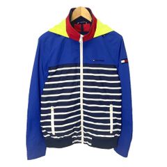 トミーヒルフィガー TOMMY HILFIGER マウンテンパーカー ブルゾン ジャケット ボーダー S ブルー